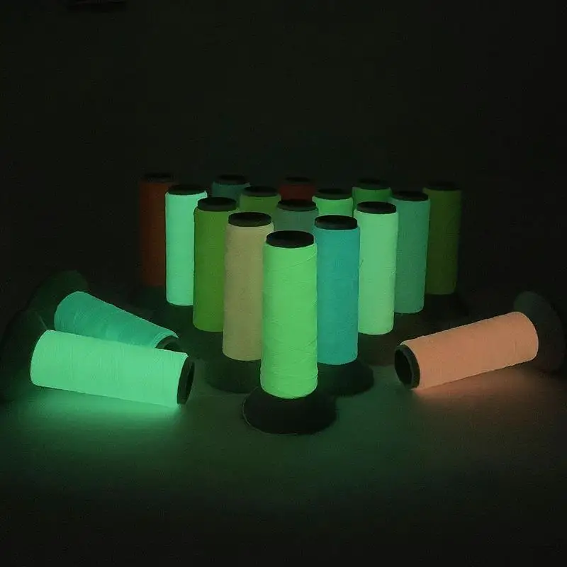 1 Roll Embroidery Sewing Thread 150D/500yards Luminous Embroidery Threads Fluorescent Light Threads Sewing Cross Stitch Thread