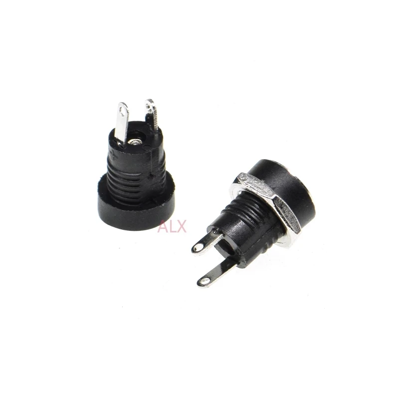 5/10PCS DC power jack socket panel mount female connector 5.5*2.1MM 5.5*2.5MM 5.5*2.1 5.5*2.5 3.5*1.3 DC-022/022B/099 DC022B