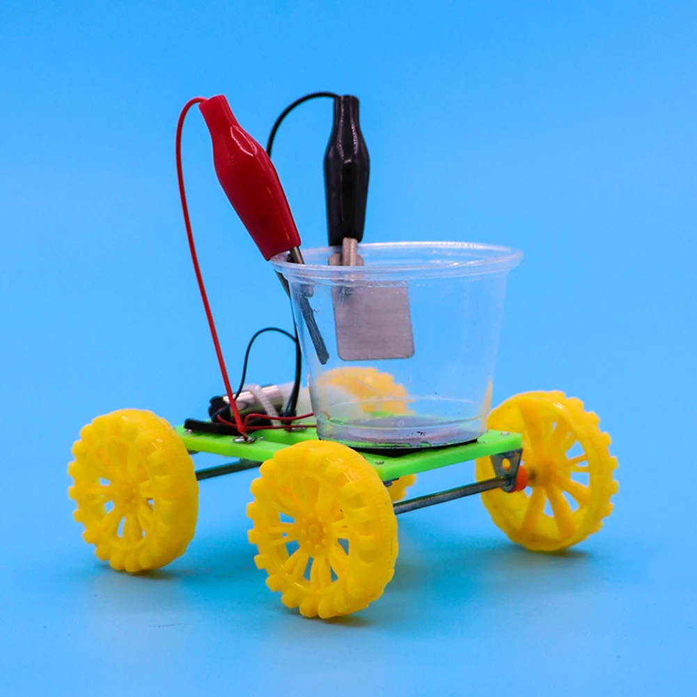 Coche eléctrico de agua salada para niños, juguete educativo de construcción, modelo de coche, Kit de experimentos científicos, ideal para regalo