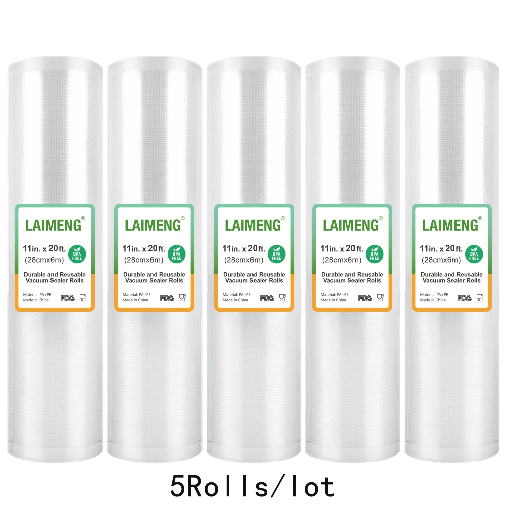 YUMYTH Vakuum Taschen Rollen 5 Rolls/Lot BPA-Freies Sous Vide Lebensmittel Vakuum Versiegelung Verpackung Kunststoff Lagerung Saver taschen