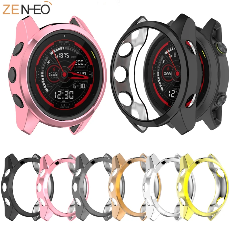 ZENHEO TPU Plating Watch Case For Garmin Forerunner 745 Smart Watch Replacement Protective Shell For Garmin 745 Case