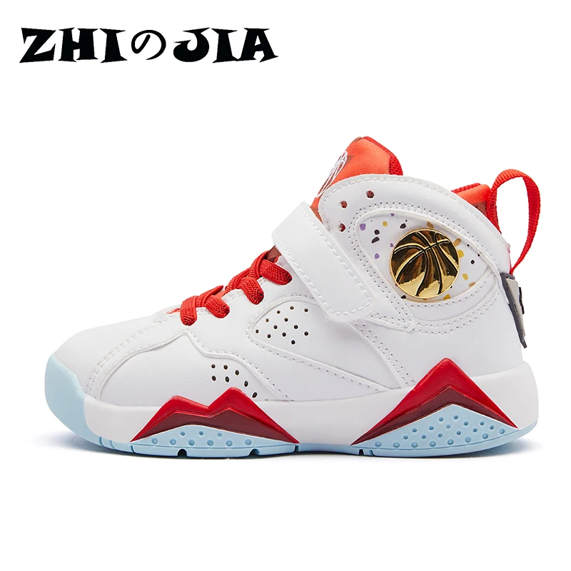 Zapatillas de baloncesto para niños, zapatos deportivos antideslizantes para niños, zapatillas de deporte para exteriores, entrenadores suaves para