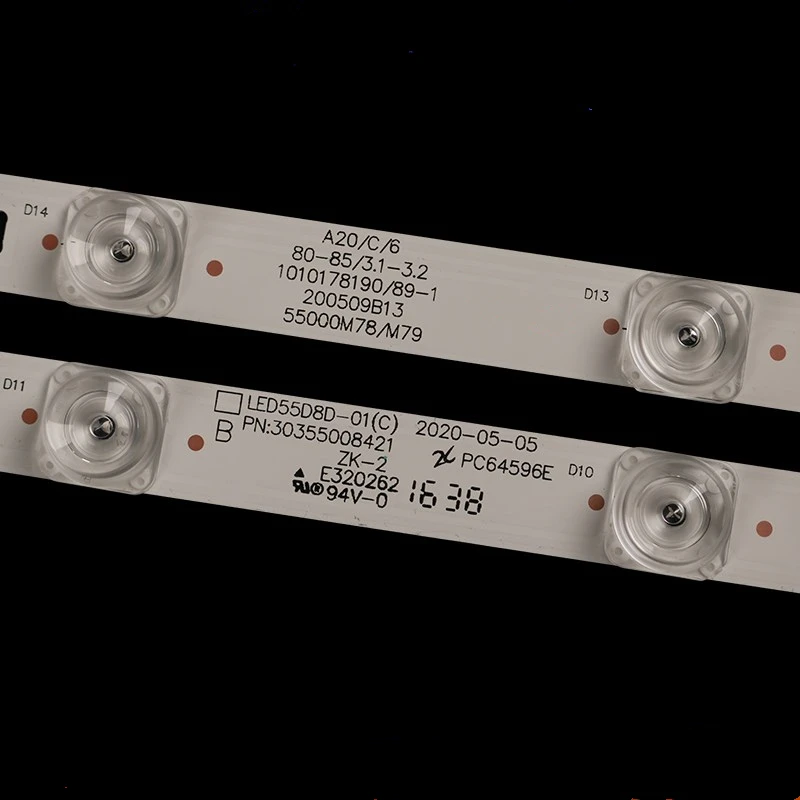 14PCS/LOT LED Backlight  strip For Haier 55"TV LS55H610N F55Y LED55D8D-01(C) LED55D8C-01(C) 30355008421 8LED 3V