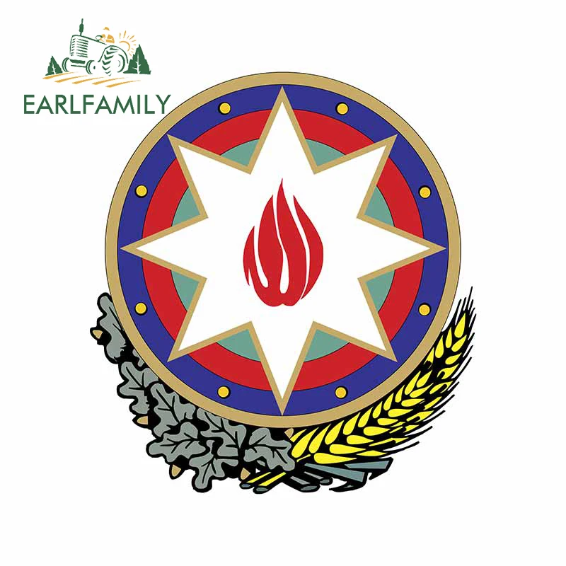 EARLFAMILY 13cm For Azerbaijan Coat Of Arms Heraldry DIY Motorcycle Car Stickers Waterproof Decal Windows Decoration