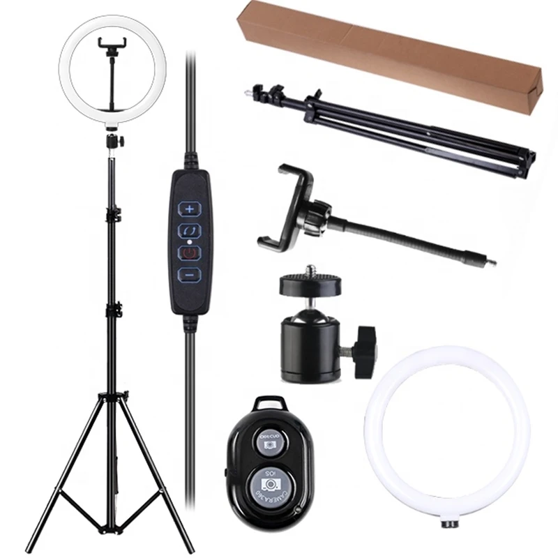 Dimmable LED Selfie Ring Fill Light Phone Camera Led Ring Lamp With Tripod For Makeup Video Live Aro De Luz Para Hacer Tik Tok