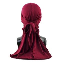 Luxury Spandex Durag Summer Cooling Unisex Longtail Hiphap Fashion Head Wrap