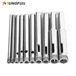 10Pcs Diamond Coated Core Hole Saw Drill Bit Set For Tile Glass 3/4/5/6/8mm For Tile Ceramic Glass Dremel Accessories
