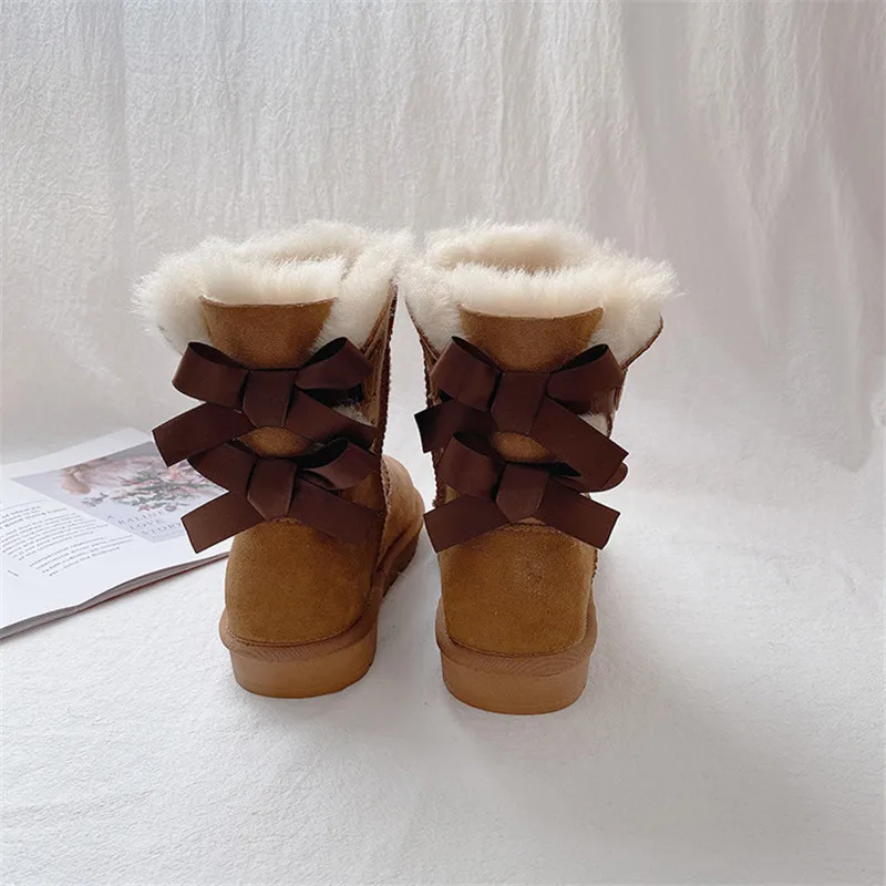 Moda oryginalna koลผuch naturalne buty ลniegowe futrzane buty damskie prawdziwe futro 100% weลna kobiety zimowe ลnieg buty marki buty damskie buty
