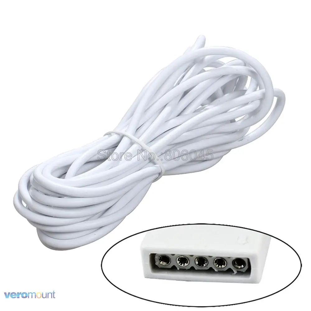 30cm 50cm 1m 2m 3m 5m Female to Female 4Pin 5Pin 6Pin Extension Cable Connector Wire Black White for RGB RGBW RGBCCT LED Strip 