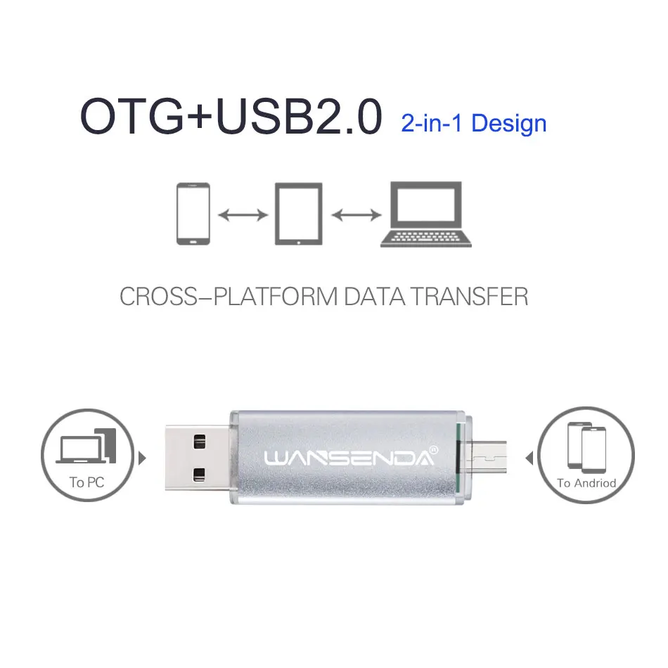 Pen drive 2.0 gb 256gb 64gb 32gb 16gb pendrive usb pen drive 2-em-1 usb 128 & micro usb otg drive