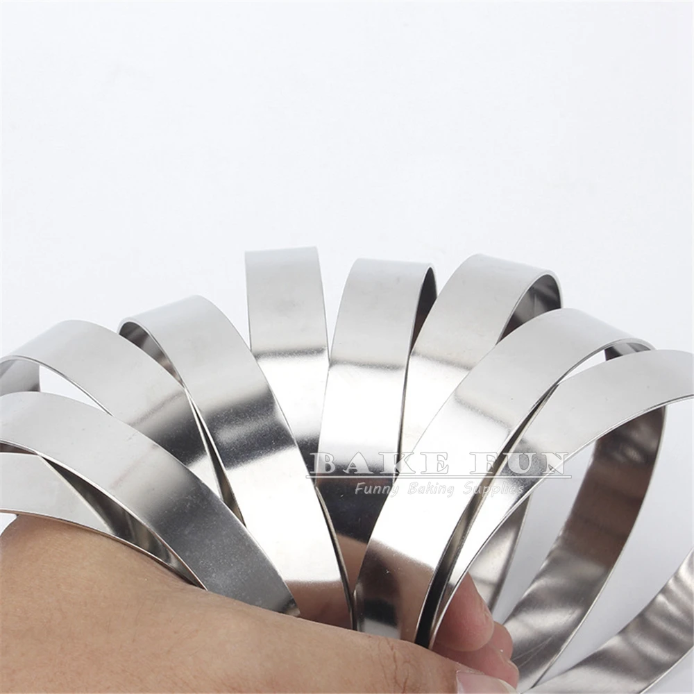 4 6 8 inches Height 4cm 304 Stainless Steel Round Mousse Ring Cake Rings Tiramisu Pie Mould Biscuit Mold DIY Baking Accessories