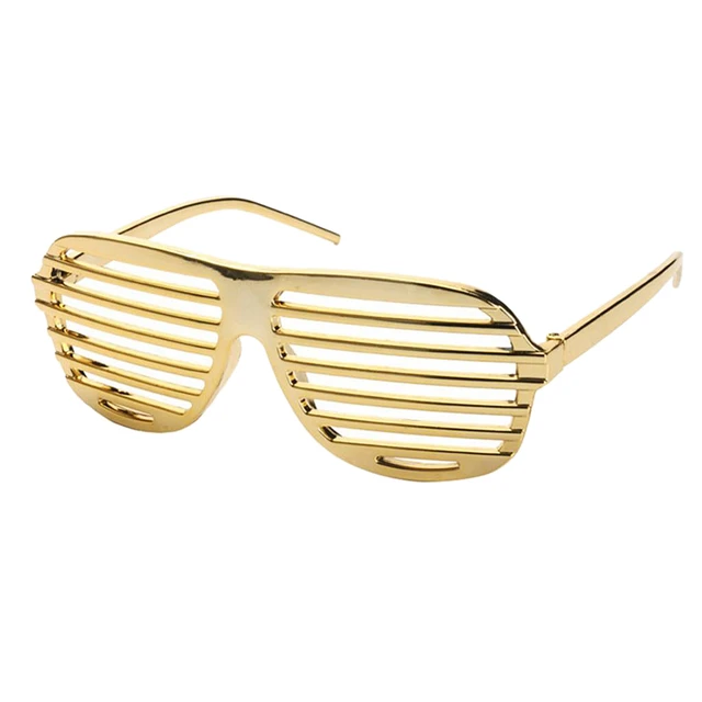 Gold fashion plastic glasses