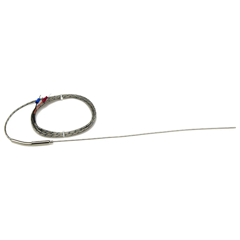 FTARP08 K J T type 2m metal screening cable 300mm flexible probe sheathed thermocouple temperature sensor