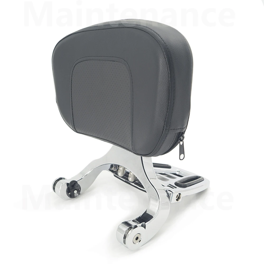 

Motorcycle Multi-Purpose Driver Passenger Backrest with Folding Luggage Rack