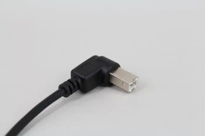 30Cm Khuỷu Tay 90 Độ USB 2.0 B Nam Đến Nữ Adapter USB Type B Dây Ổ Cắm Máy In Bảng Núi cáp Nối Dài Khóa Cổng Kết Nối