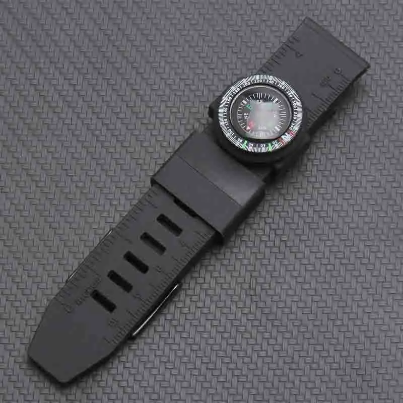 shengmeirui for Lumino-x Military Silicone Watch Band 22MM 23MM 24MM black white Men's Sports Bracket image 4