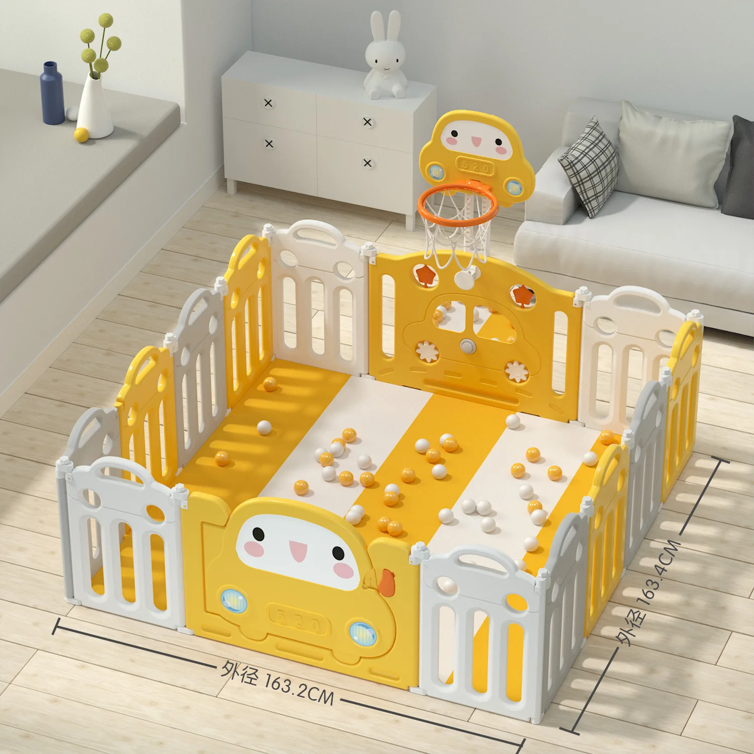 Children Game Fence Indoor Baby Folding Fence Home Baby Safety Fence Crawl Pad on The Ground Guardrail Baby Playpen Fence