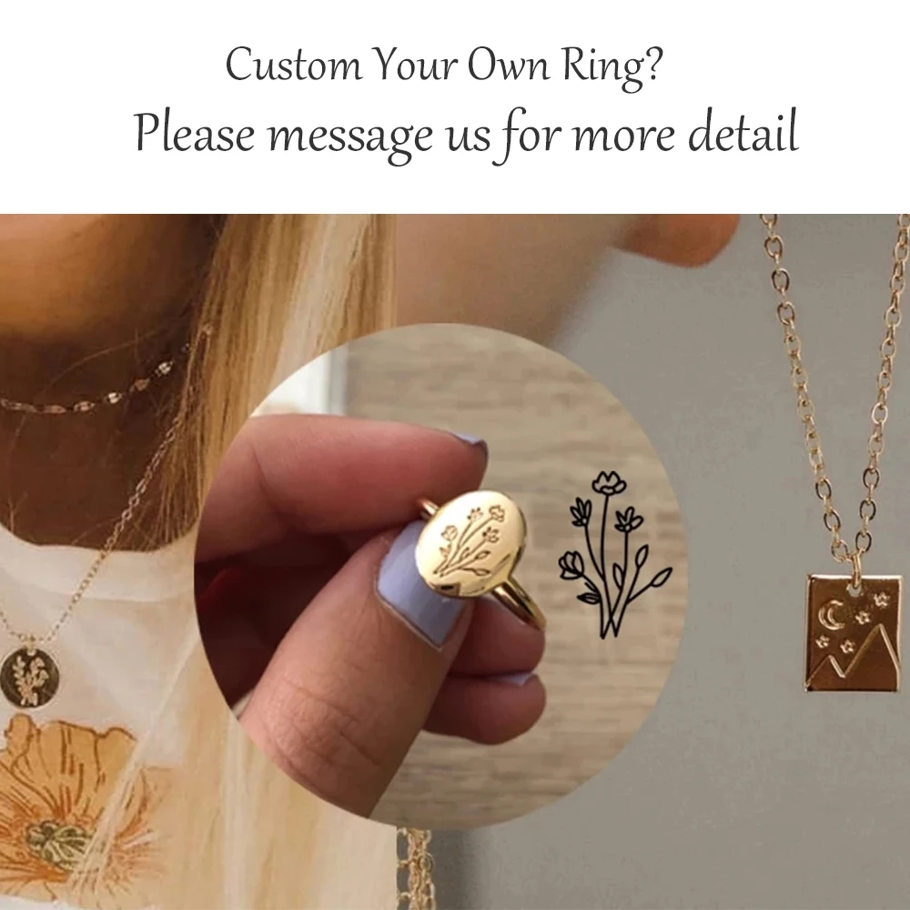

Customized Rings Dainty Minimalist Feminist Ring For Women Jewelry Gift