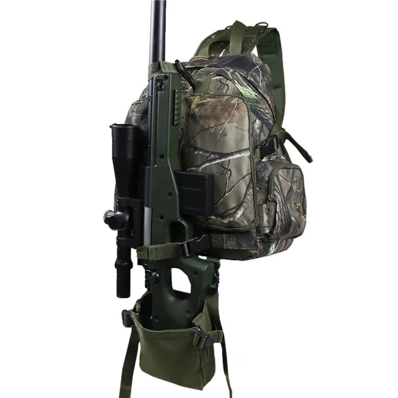 Outdoor Camouflage Hunting Shooting Bag, 600D Oxford Cloth, Caminhadas e Camping Mochila, Fãs Training Bags