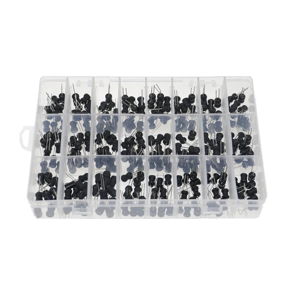 240Pcs/Box 24Values 6*8mm Choke Inductors Assorted Kit 2.2uH 3.3uH 4.7uH 6.8uH 10uH 22uH 47uH 68uH 100uH 220uH 1mH 4.7mH 100mH