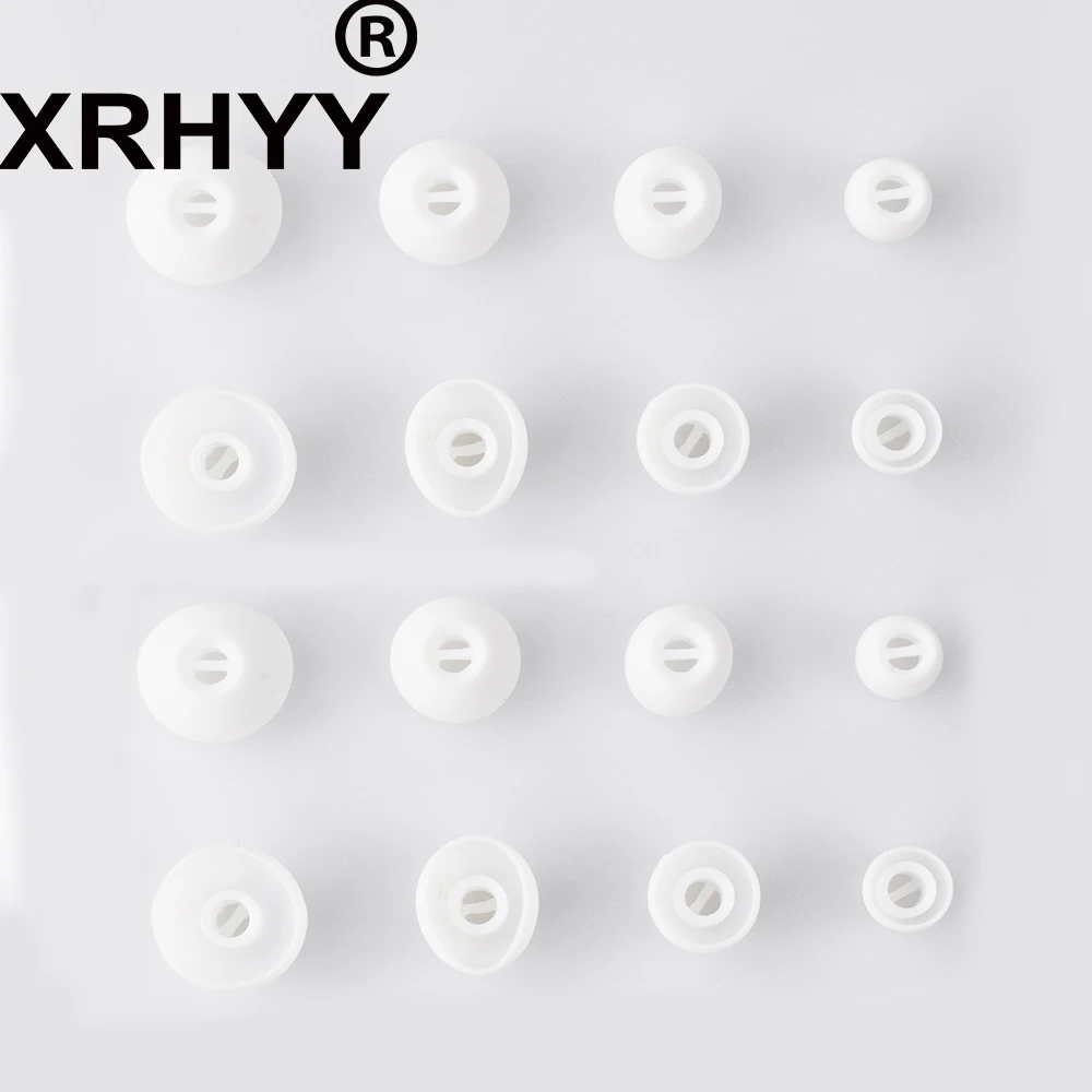 Белые Сменные ушные адаптеры XRHYY XS/S/M/L, 8 пар, вкладыши-вкладыши из мягкого силикона, наконечник для наушников Sennheiser mostum HD1