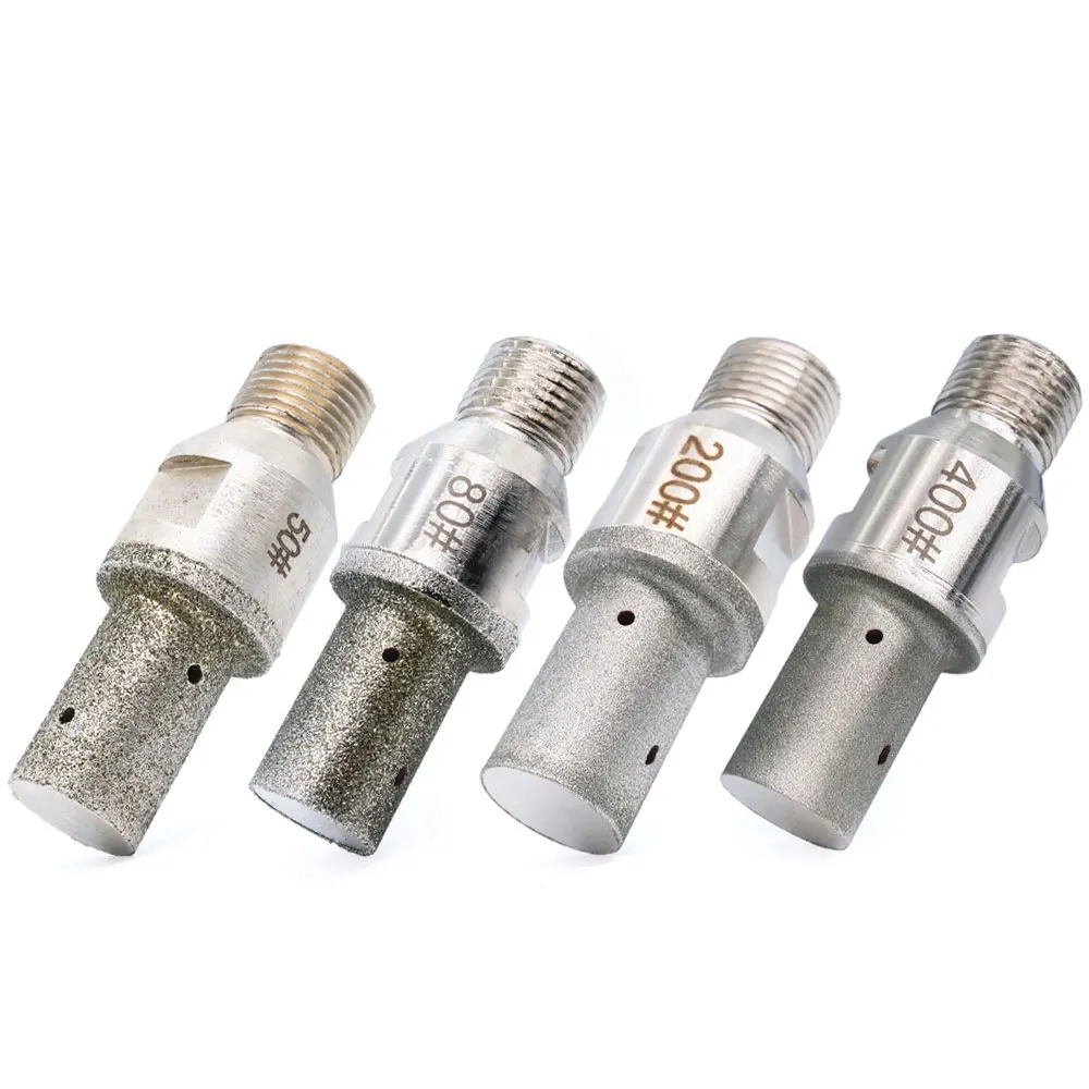Galvanizado Diamante Dedo Roteador Bit Fresa Cnc para Pedra Buraco de Vidro Borda de Perfuração Moagem Rosca de Gás 50400