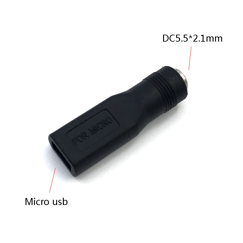 1 قطعة DC5.5x2.1 مللي متر أنثى إلى مايكرو USB 5 دبوس نوع-c زاوية أنثى dc5.5*2.1 مللي متر أنثى إلى type-c AF AM محول الطاقة