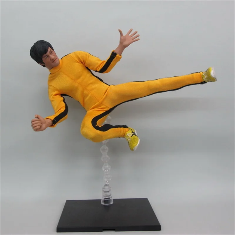 1/6th Figure Clothes Accessories Model Bruce Dragon Game Of Death Yellow Sportswear Clothes For 6 inch Doll