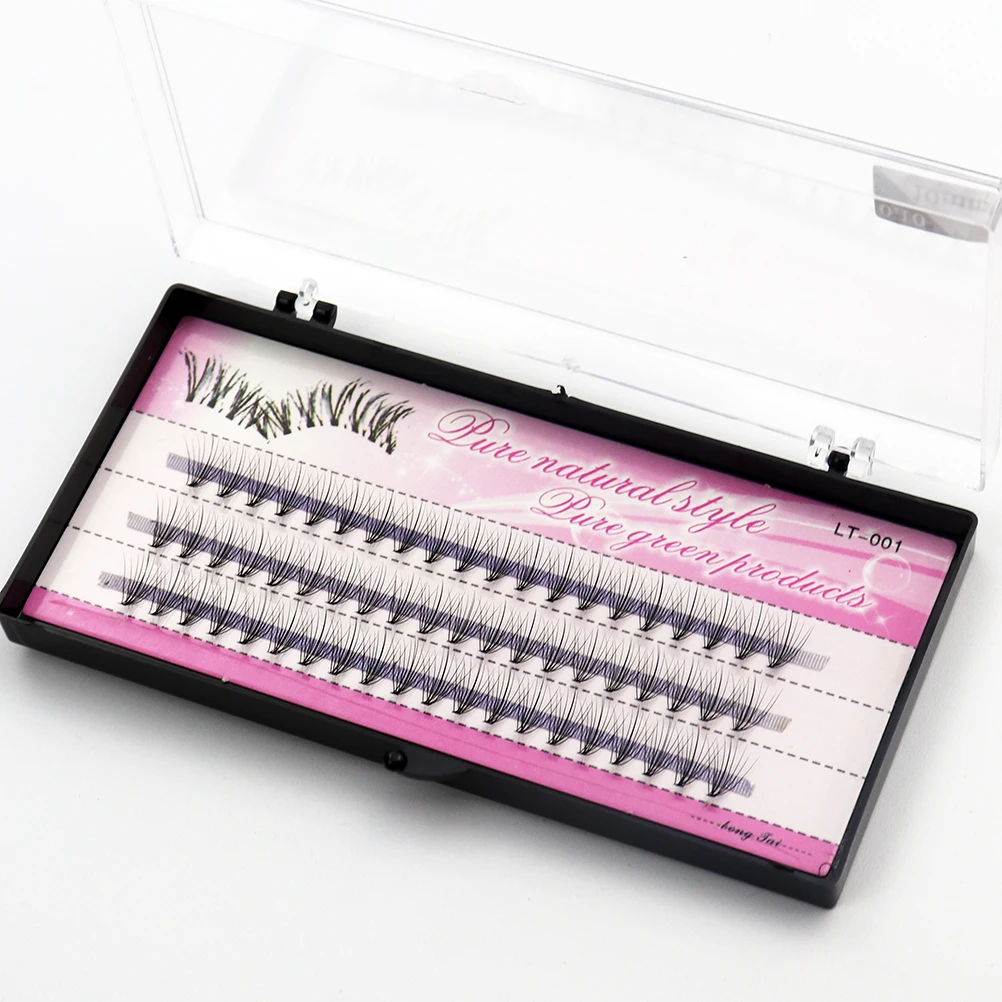 60 clusters/box individual eyelash clusters fake eyelashes, grafted eyelashes, 10D 0.1mm thick C-roll natural eyelash extension