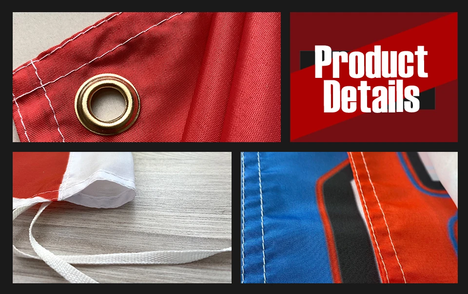 Benutzerdefinierte Flaggen und Banner fliegen, die jeder Größe hängen, Logo, kostenloses Design, Werbung, Polyester, individuell bedruckte Dekoration, Promotion – Detail 2