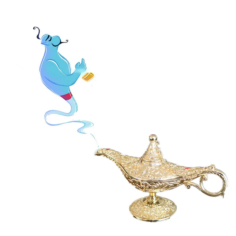 

Tea-Pot Aladdin-Lamp Office Vintage Home Collection Desktop-Decor 1pc Zinc-Alloy -New