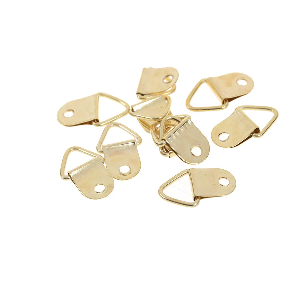 Universale Forte Oro D Anelli Decor Cornici Gancio Ganci Appesi Triangolo Viti Aiuto del Commercio All'ingrosso 10Pcs