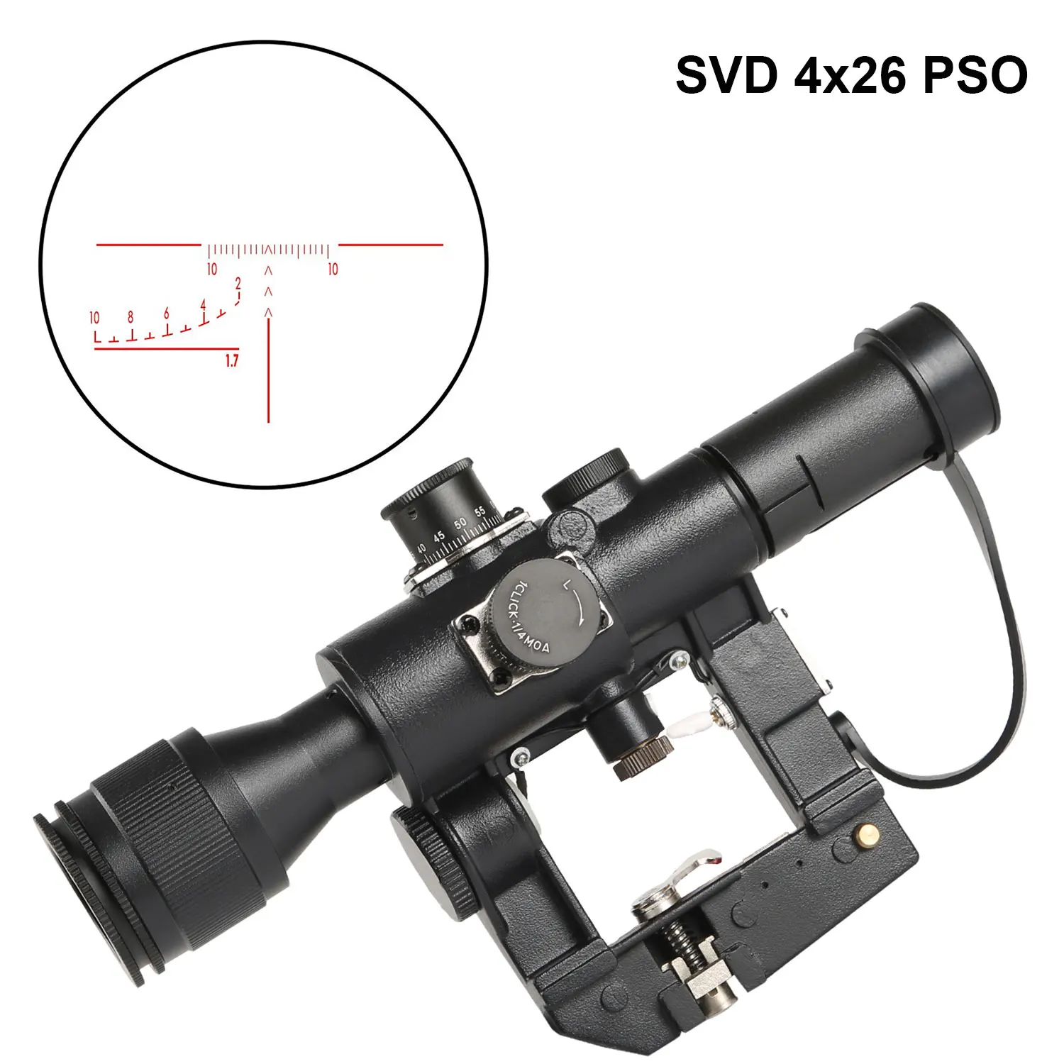 SVD 4x26 PSO Hunting Rifle Scope Spotting Tactical RiflesScope Optical PCP Air Gun Airsoft Sight Strongly Shock Proof Collimator