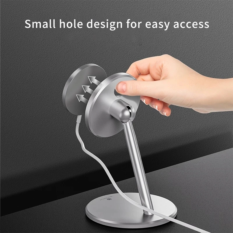 For Magsafe Phone Charger Holder Aluminium Alloy Bracket For iPhone 12 mini Pro Max Rotation Magnetic Wireless Fast Charge Stand