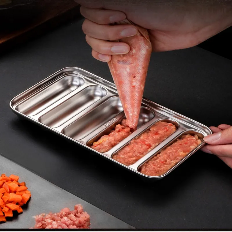 

Sausage Mold Stainless Steel 304 Children's Hot Dog Making Mould DIY Baked Ham Sausage Maker Box Household Kitchen Baking Tools