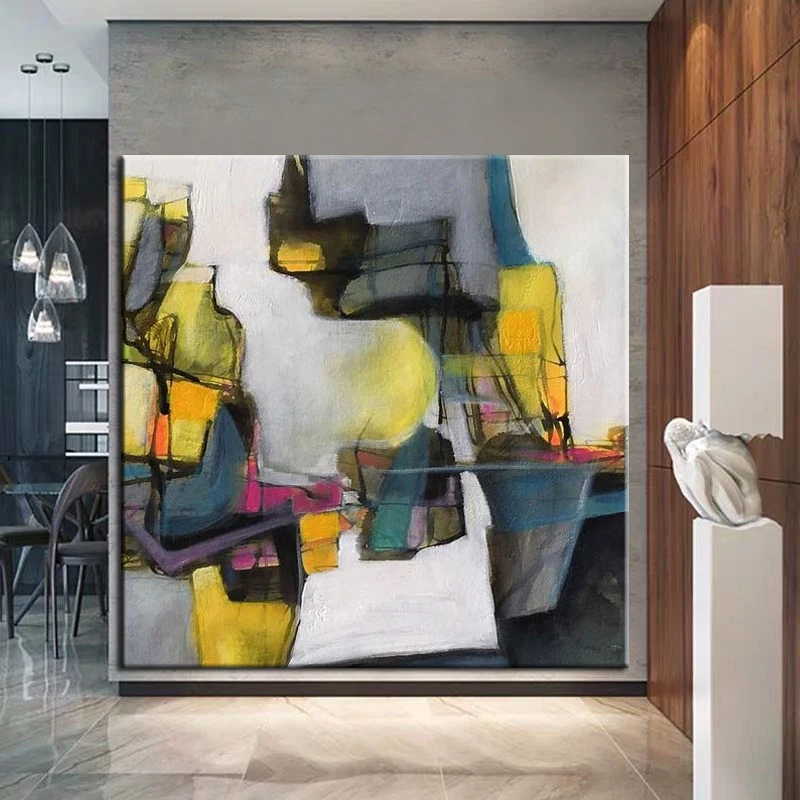 

100% Hand Painted Oil Painting Hand made Abstract Canvas Wall Art Rustic Kitchen Decor Modern Canvas Painting Abstract Frameless