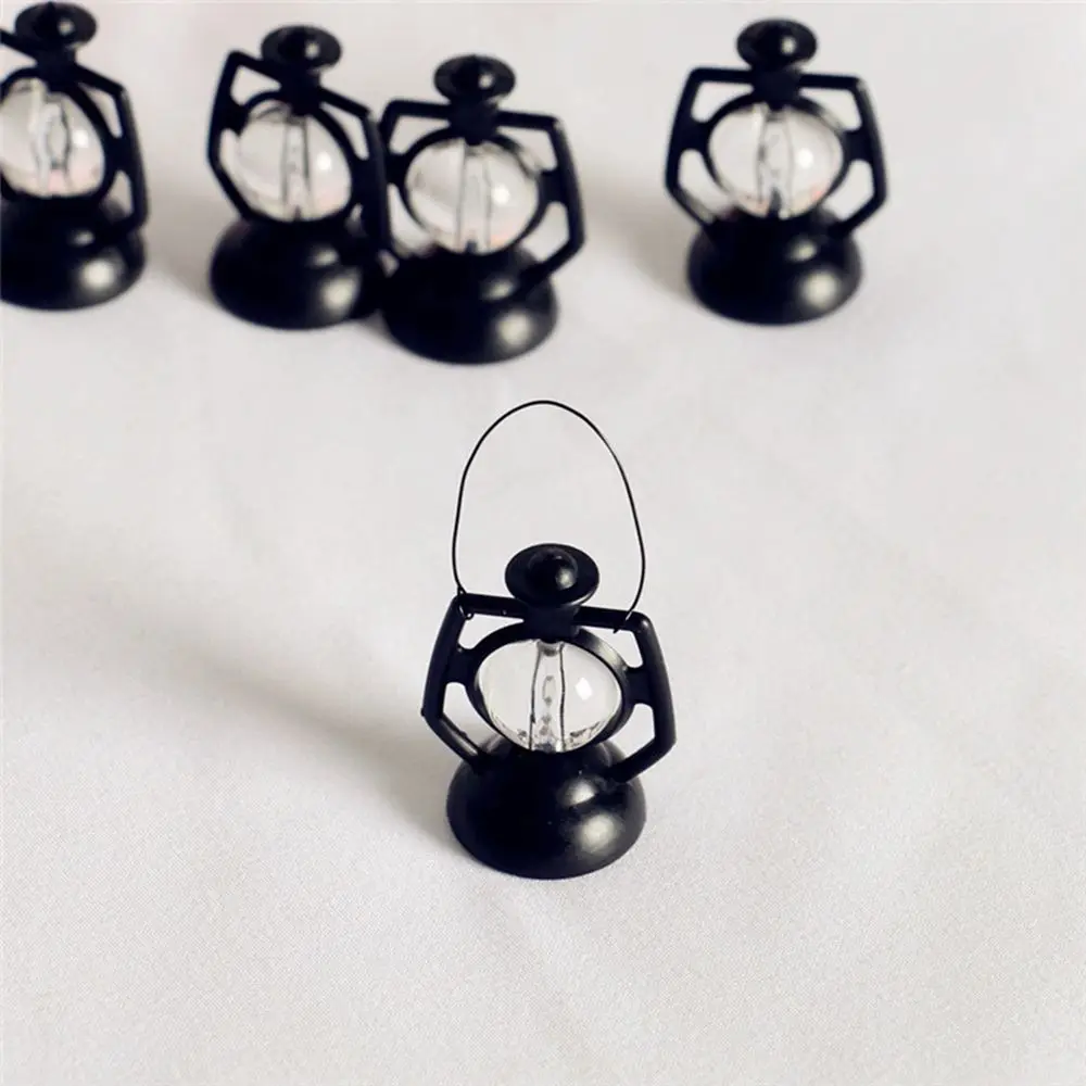 Retro Oil Lamp Mini Kerosene Lantern Miniature Toy Doll 1:6 1:12 Doll House Accessories Decor Ornaments