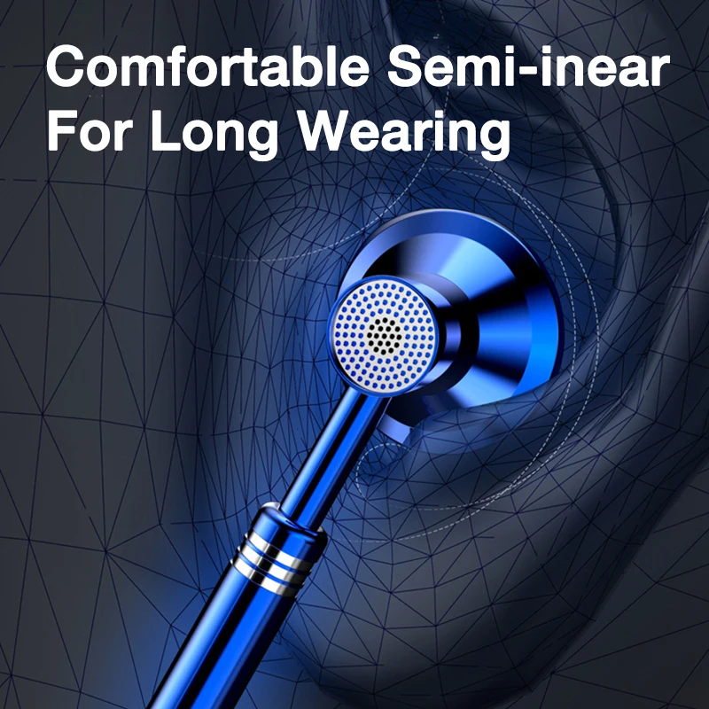 Eardeo-マイク付き9dステレオイヤホン、インイヤーヘッドフォン、ベースイヤフォン、電話ヘッドセット