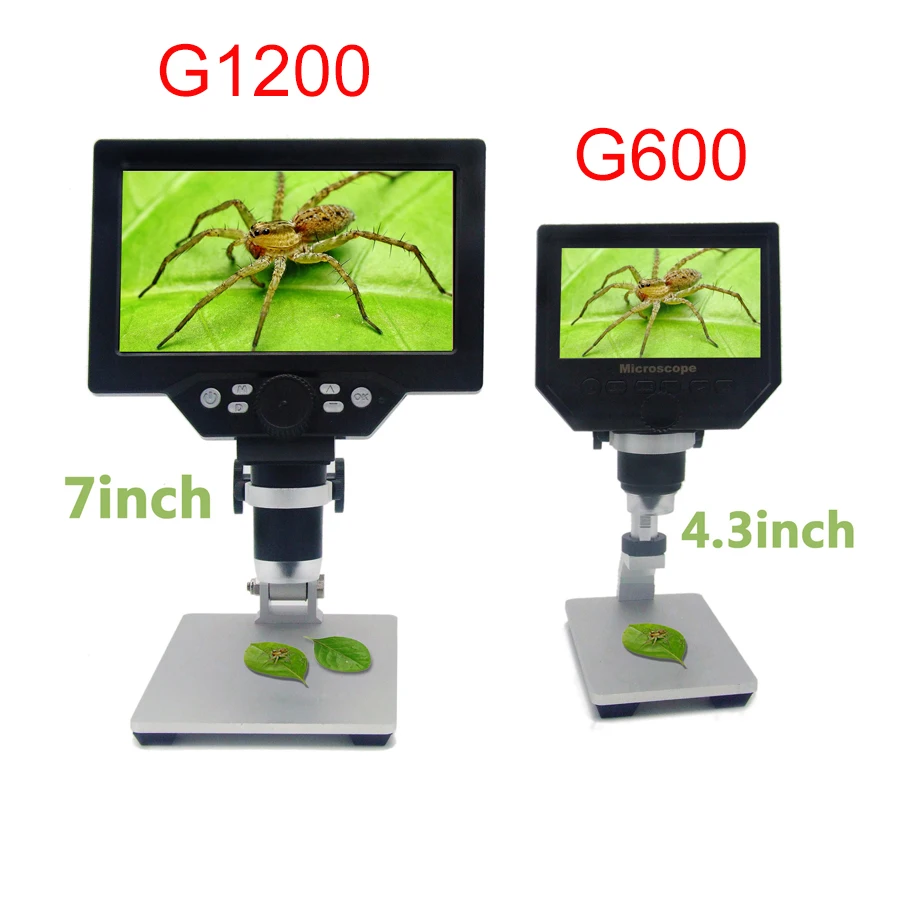 

G1200 1-1200X HD digital microscope Video Microscope 12MP 7 Inch Color Screen LCD Display Continuous Amplification Magnifier