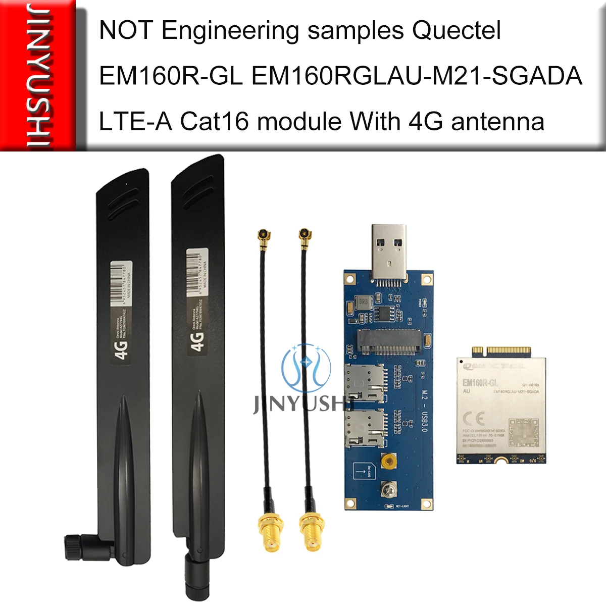 

NOT Engineering samples Quectel EM160R-GL EM160RGLAU-M21-SGADA LTE-A Cat16 module With 4G antenna M.2 Global Band Support MIMO