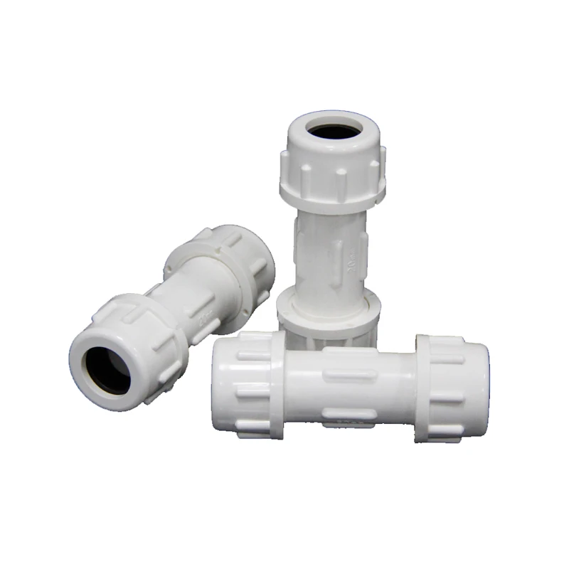 Conector rápido recto de PVC, adaptador de reparación rápida métrico sin ID solvente 20,25,32,40,50,63,75,90, 110.160mm, 1 unidad
