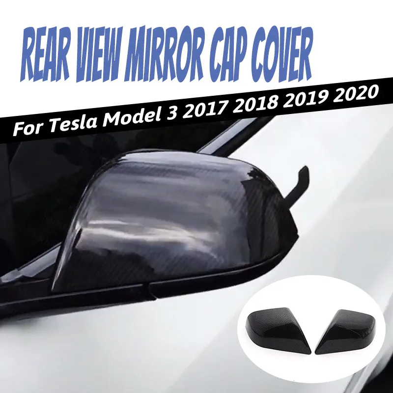 

Replacement Side Car Styling for Tesla Model 3 Model3 Tesla M3 2017-2021 Carbon Fiber Pattern Rearview Mirror Cover Cap