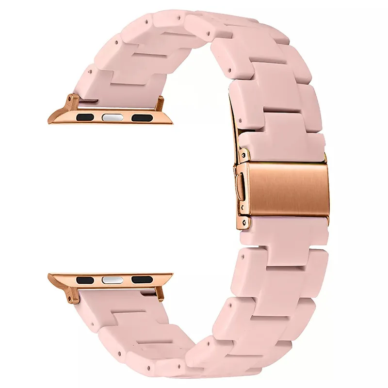 UTHAI F28 Bracelet for apple watch band 44mm 40 38 42 41 45 Fashion imitation resin loop smartwatch  iwatch serie 3 4 5 6 se 7 8