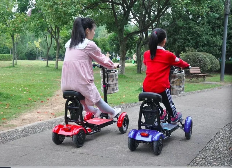 CE Certified Factory Direct Shipping Electric Folding 4wheel Vehicle Scooter Stable Suitable for Kids, Adults and the Elderly