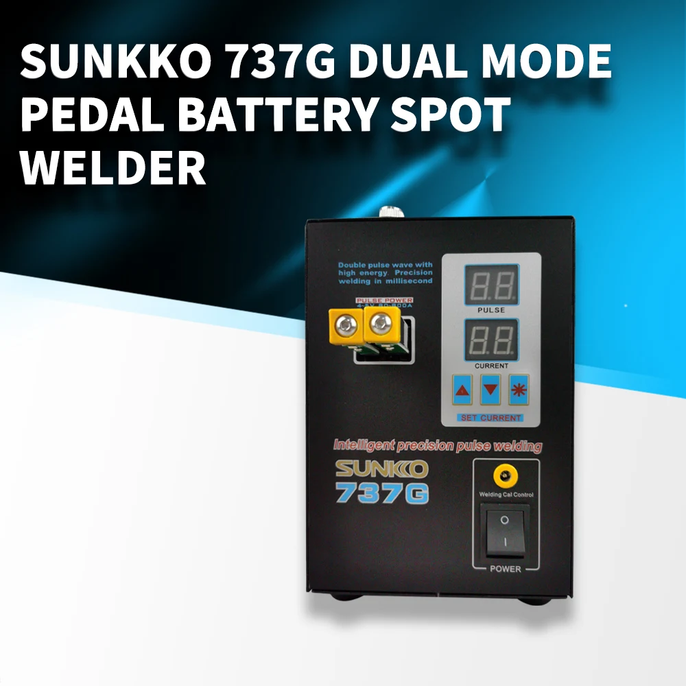Imagem -02 - Soldador de Ponto Automático Sunkko 737g Máquina de Solda Ponto de Alta Potência para 18650 Baterias de Lítio Soldadores de Ponto de Pulso