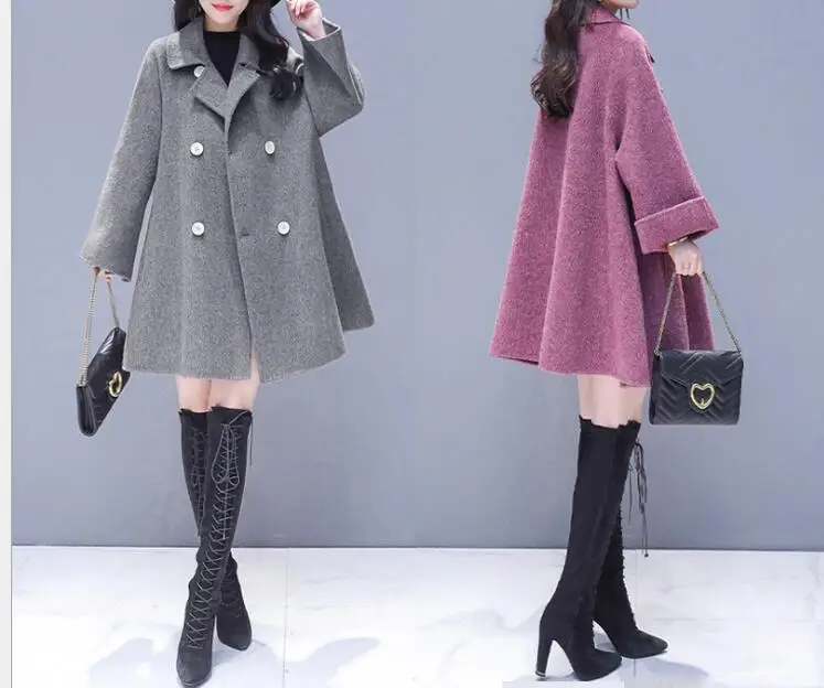 Trench con cintura con risvolto da donna elegante cappotto lungo in lana con lacci capispalla primavera autunno moda giacca a vento Cardigan soprabito