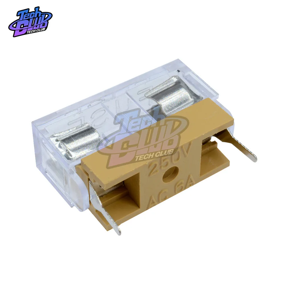 10Pcs/lot 250V 6A 5x20mm Fuse Holder Panel Mount PCB Fuse Box Holder Insurance Tube Socket 5*20mm