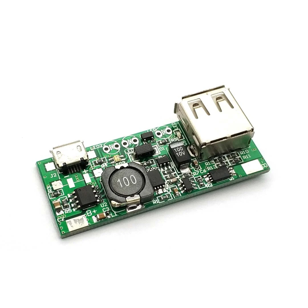 Mobile power supply chip 5V boost board belt recognition module Mobile phone charge MICRO interface