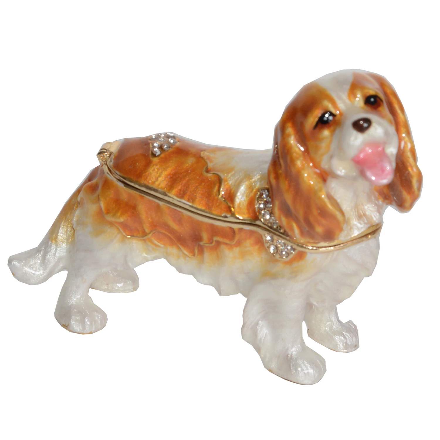 Dog Trinket Box Enameled Jewelry Container Dog Keepsake Box Pet Gifts