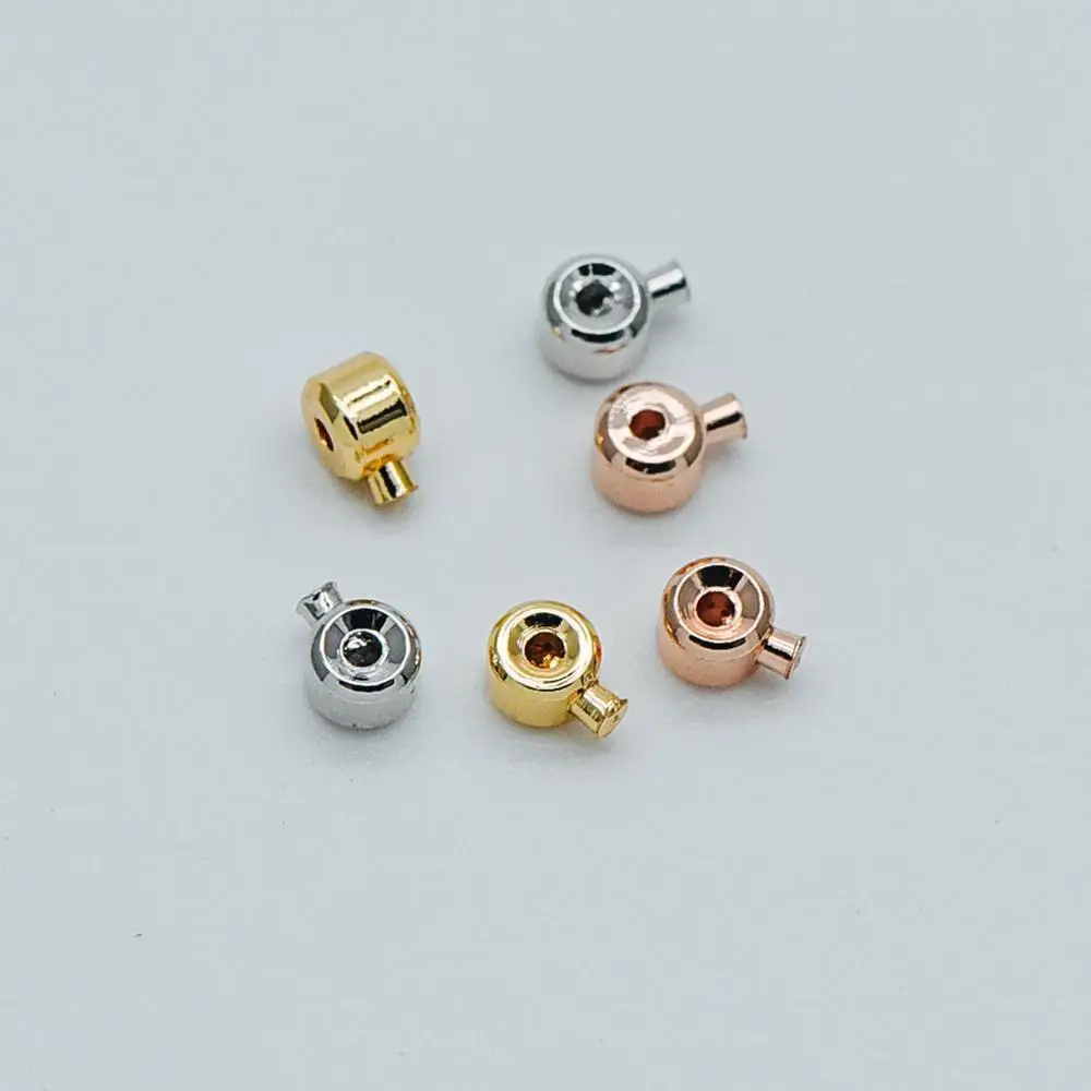 

10pcs Gold/ Silver/ Rose Gold Crimp Rondelles, 18K Gold/ Rhodium Plated Brass Crimp Beads 3x2mm, Lead Nickel Free (GB-400)